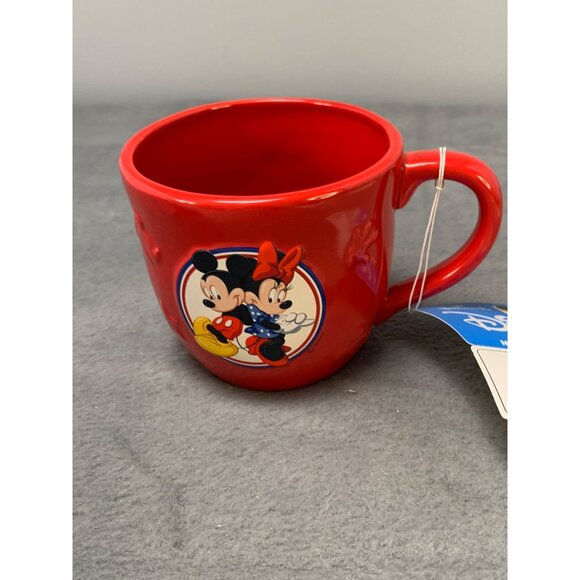 Disney Hallmark Mickey & Minnie Mouse Red Ceramic Mug Dishwasher & Microwave Saf - Picture 8 of 9